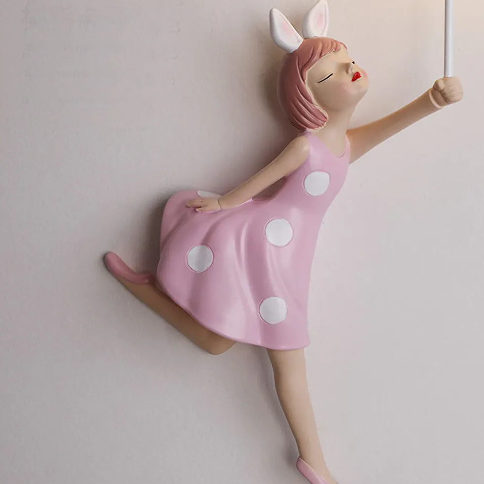 Pink Single Arm Wall Light For Children's Room Minori Pv Led