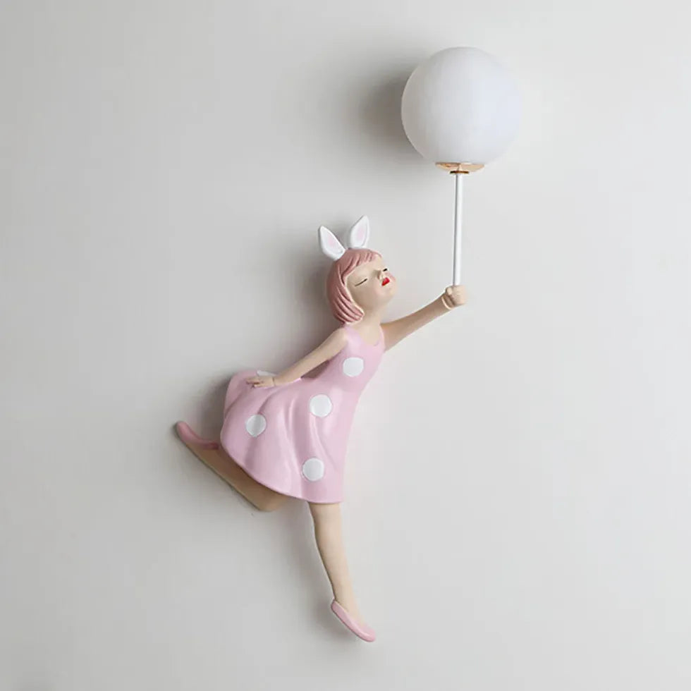 Pink Single Arm Wall Light For Children's Room Minori Pv Led