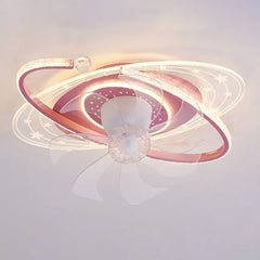 Ceiling Fan With Light For Bedroom Oval Minori Metal