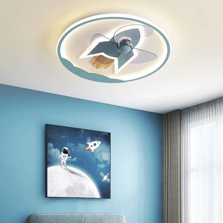 Ceiling Fan With Light For Bedroom Minori Metal Led