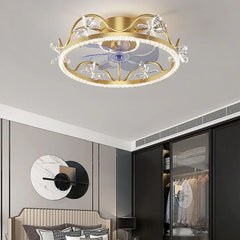 Ceiling Fan With Light For Bedroom Minori Metal Led Dimmable