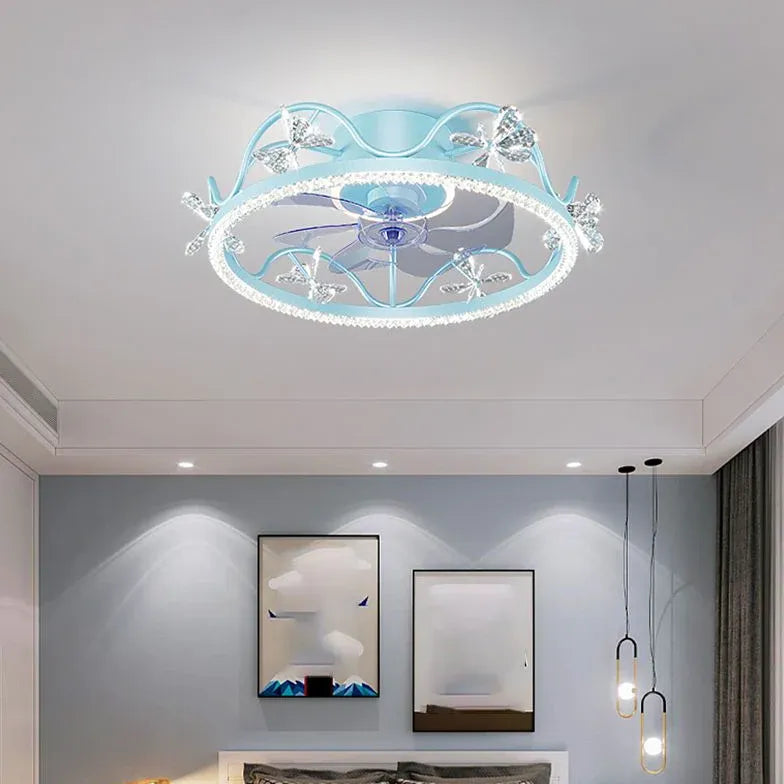 Ceiling Fan With Light For Bedroom Minori Metal Led Dimmable