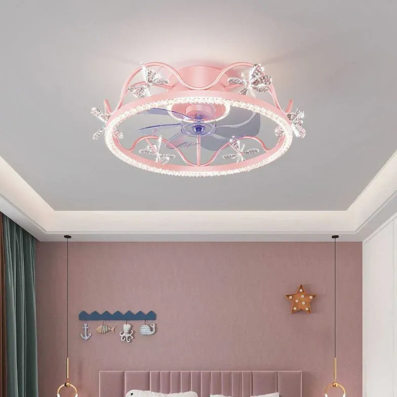 Ceiling Fan With Light For Bedroom Minori Metal Led Dimmable