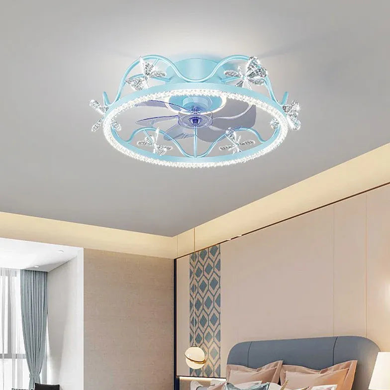 Ceiling Fan With Light For Bedroom Minori Metal Led Dimmable