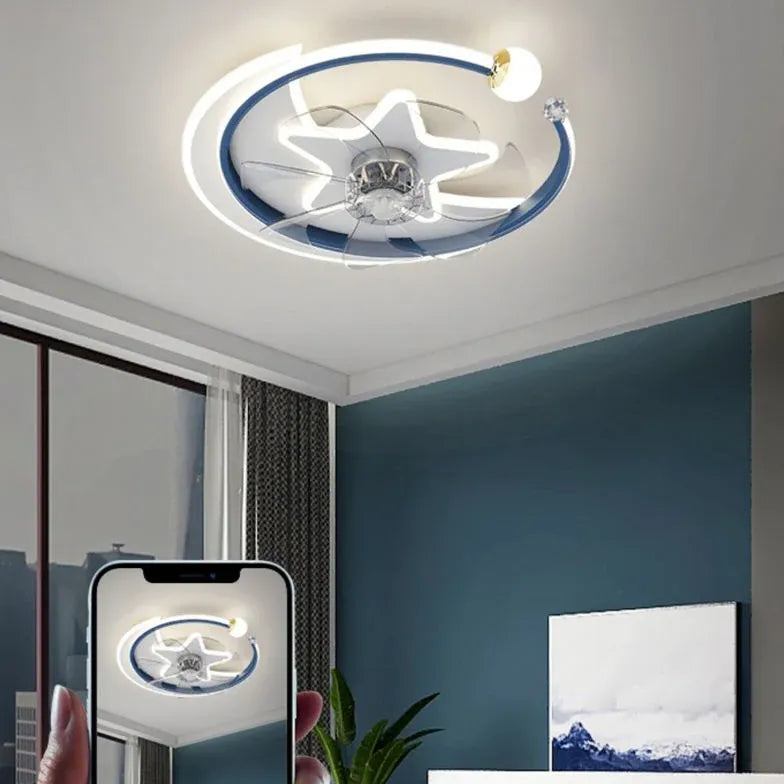 Ceiling Fan With Light For Bedroom Minori Metal Led Dimmable Ip20