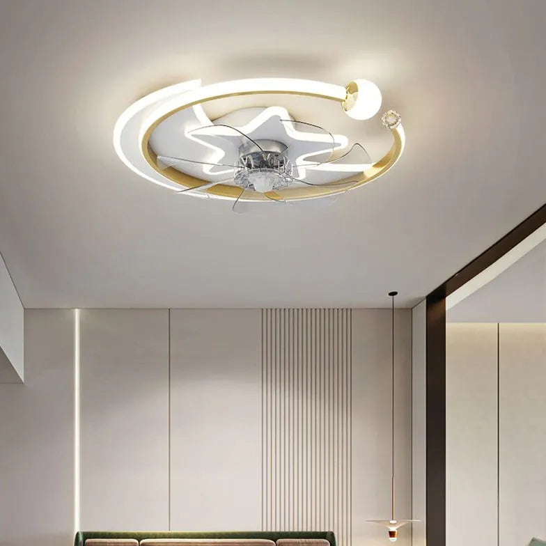 Ceiling Fan With Light For Bedroom Minori Metal Led Dimmable Ip20