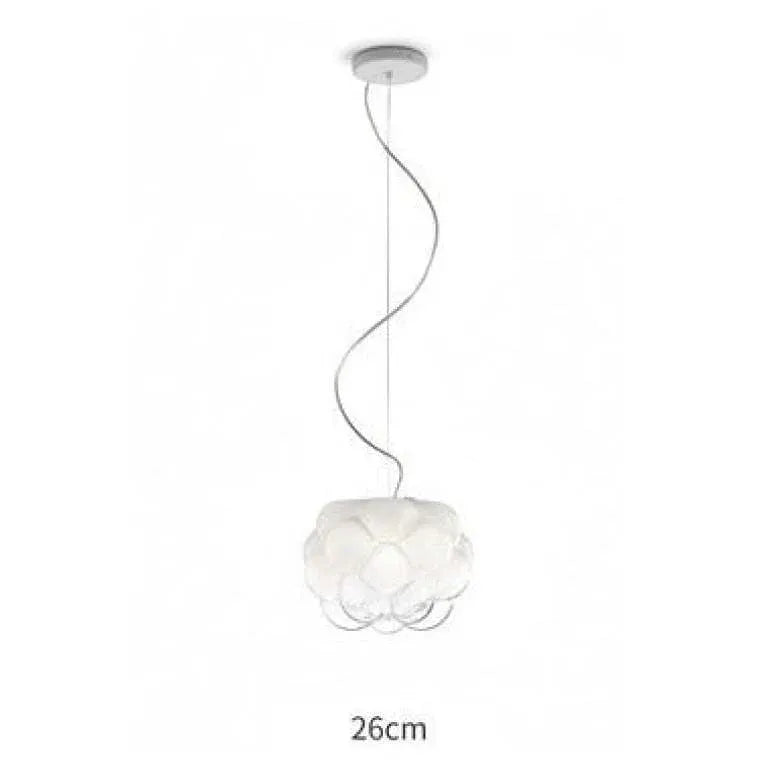 White Light Single Pendant For Bedroom Bostock Glass