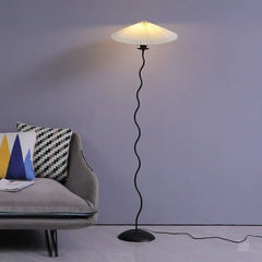 Floor Lamp For Bedroom Renee Metal & Fabric Plug