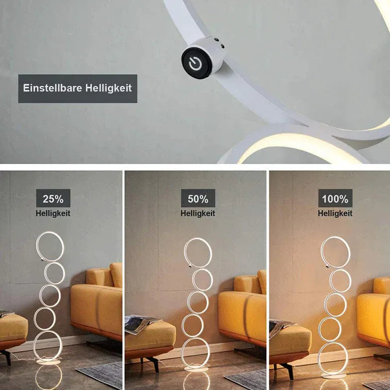 Floor Lamp For Bedroom Modern Metal & Silicon Led Strip Plug Uk And Eu