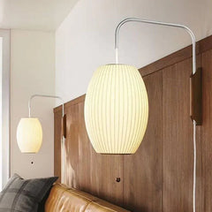 Single Arm Wall Light For Study Room Round Renee Wood Ip20