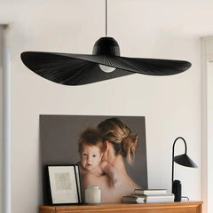 Black Statement Pendant Light For Bedroom Renee Metal Led