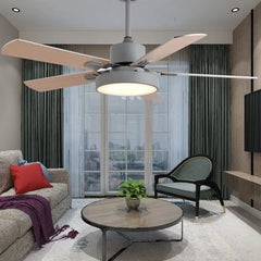 Ceiling Fan With Light For Study Room Morandi Metal Ip20 Dimmable Led