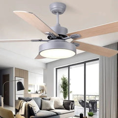 Ceiling Fan With Light For Study Room Morandi Metal Ip20 Dimmable Led