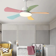 Ceiling Fan With Light For Study Room Morandi Metal Led