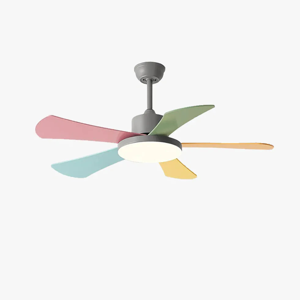 Ceiling Fan With Light For Study Room Morandi Metal Led