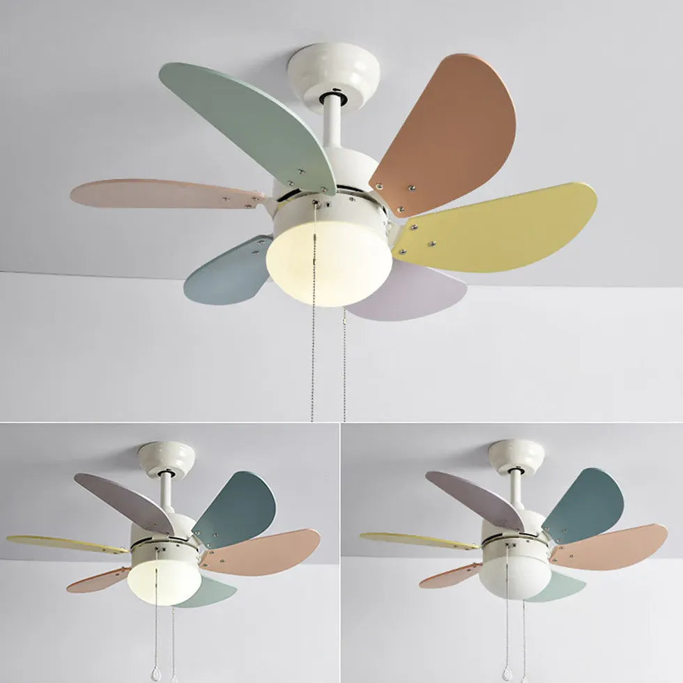 Ceiling Fan With Light For Study Room Morandi Metal & Acrylic Led Ip20