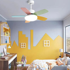 Ceiling Fan With Light For Study Room Morandi Metal & Abs Led