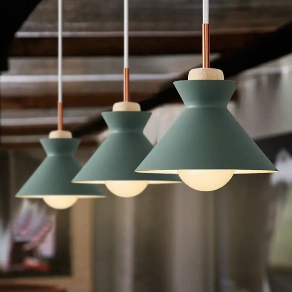 Light Single Pendant For Kitchen Morandi Metal Warm White