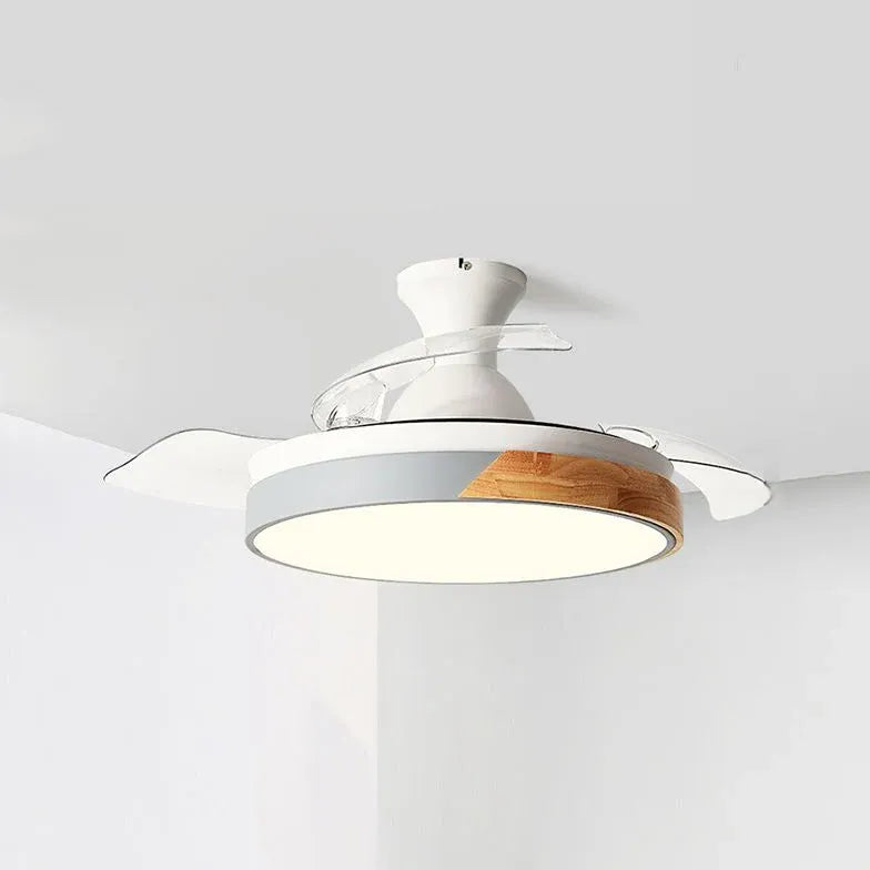 Ceiling Fan With Light For Bedroom Morandi Wood Led Dimmable