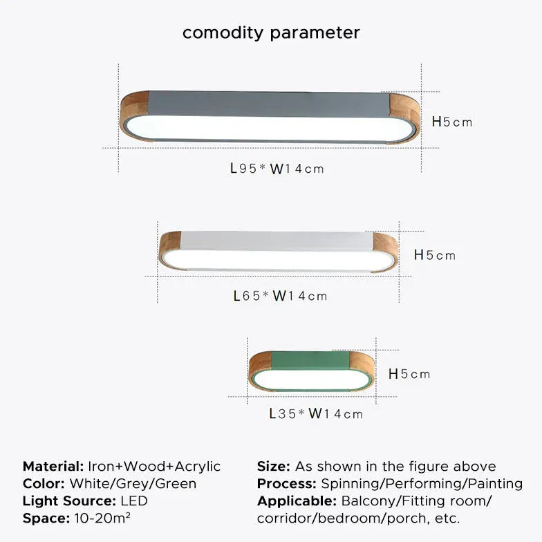 Moderne Deckenleuchten Wohnzimmer LED Oval Holzoptik Lampe