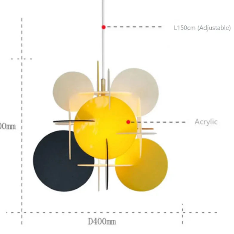 Pendelleuchte Wohnzimmer Design mit einfachem nordischem Acryl