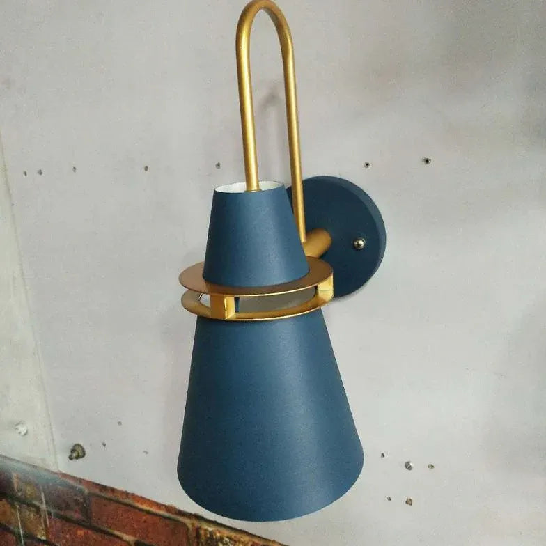 Black Single Arm Wall Light For Bathroom Cone Morandi Metal Ip44