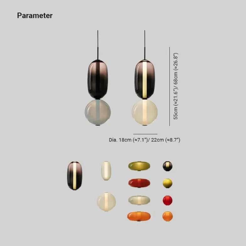 hängeleuchte nachttisch moderne nordische farbige glasdesign