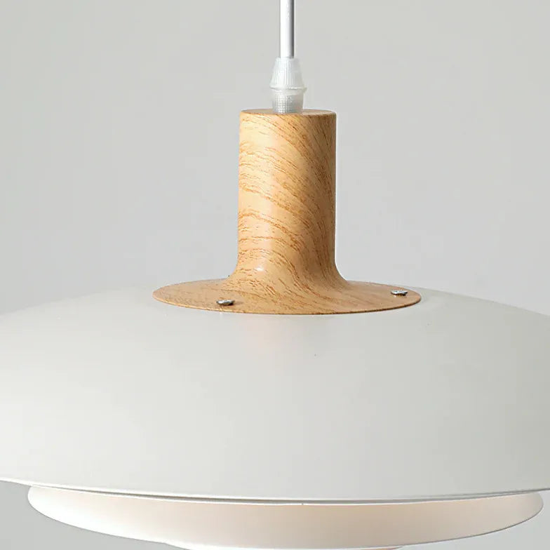 White Light Single Pendant For Bedroom Morandi Metal