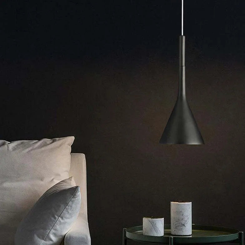 Bedside Pendant Light For Bedroom Triangle Morandi Metal Warm White Led Ip20