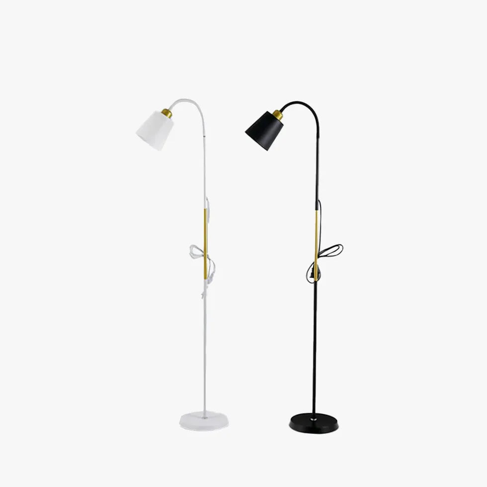 Black Floor Lamp For Bedroom Morandi Metal Plug