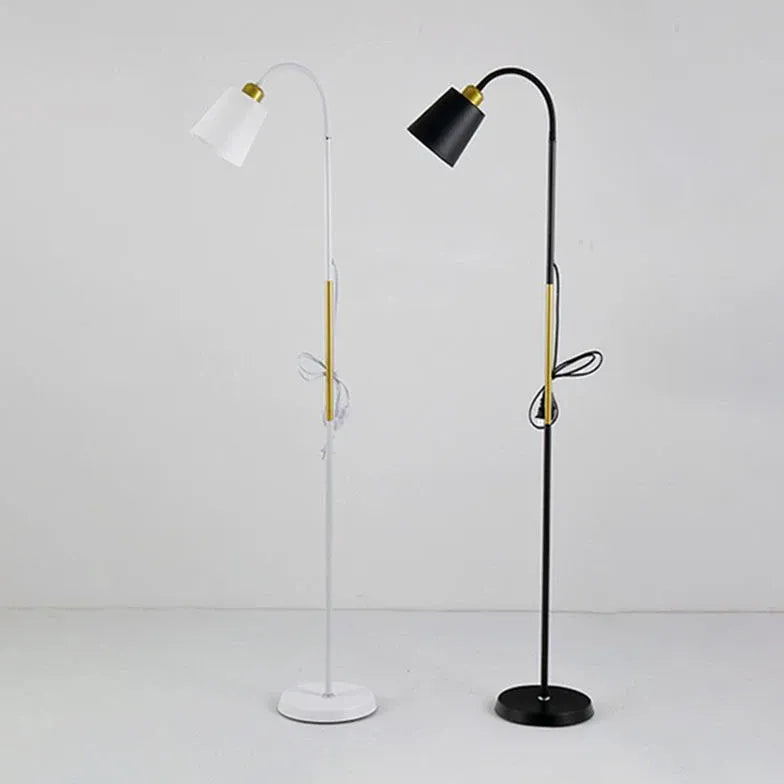 Black Floor Lamp For Bedroom Morandi Metal Plug