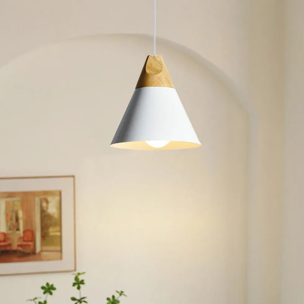 Morandi Multi-shaped Wood And Metal Pendant Light