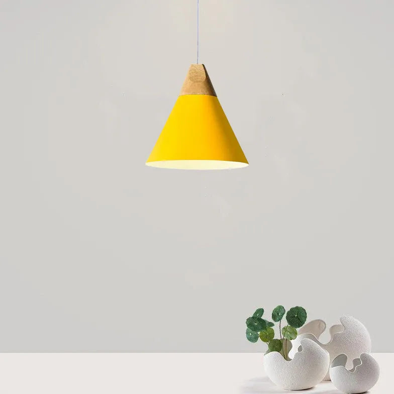 Morandi Multi-shaped Wood And Metal Pendant Light