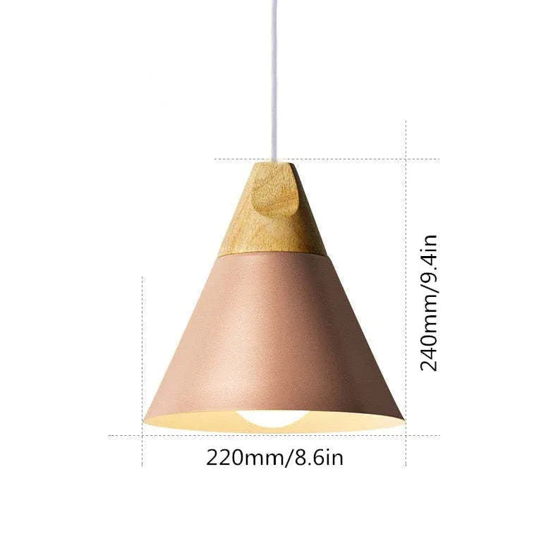 Morandi Multi-shaped Wood And Metal Pendant Light