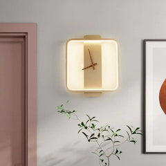 Nielsen Gold Flush Wall Light Square