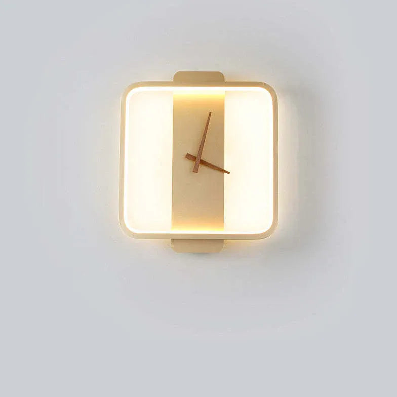 Nielsen Gold Flush Wall Light Square