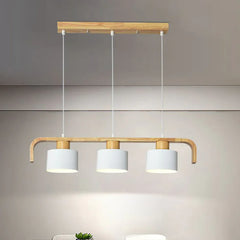 Chandelier For Bedroom Cylinder Morandi Wood Warm White