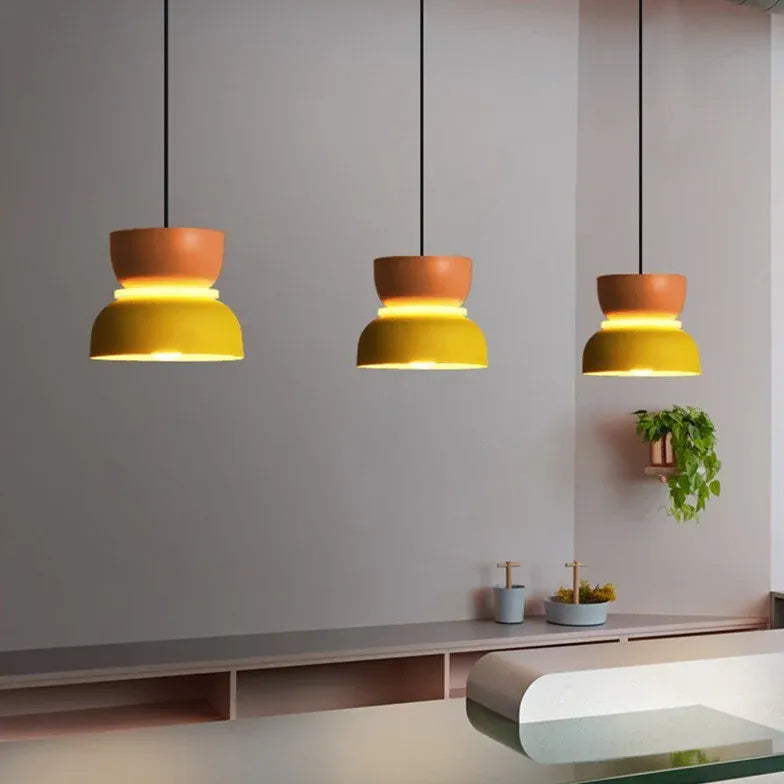 Light Single Pendant For Kitchen Metal Morandi Led Warm White