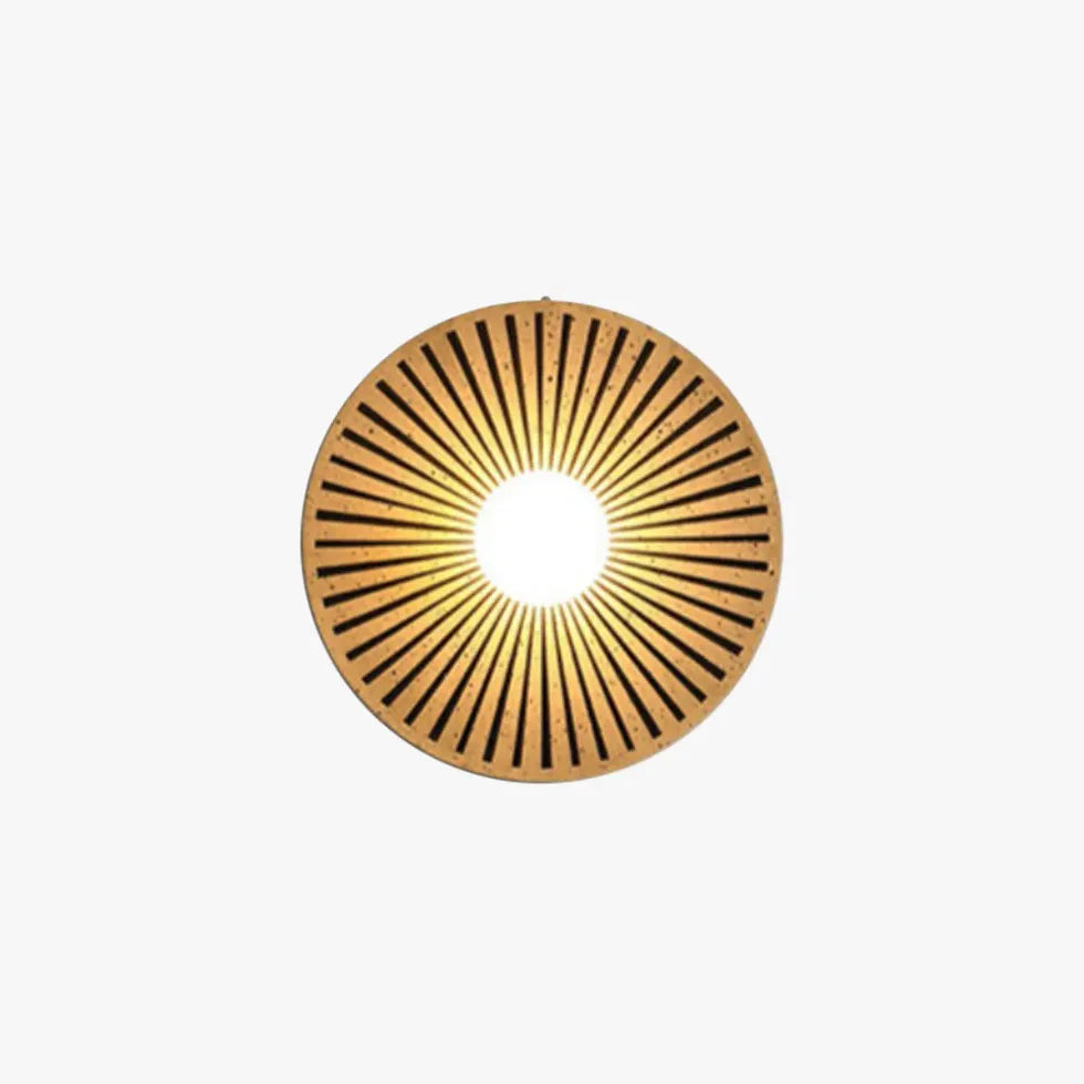 Flush Wall Light For Bedroom Circle Morandi Resin Led Cool White Ip20