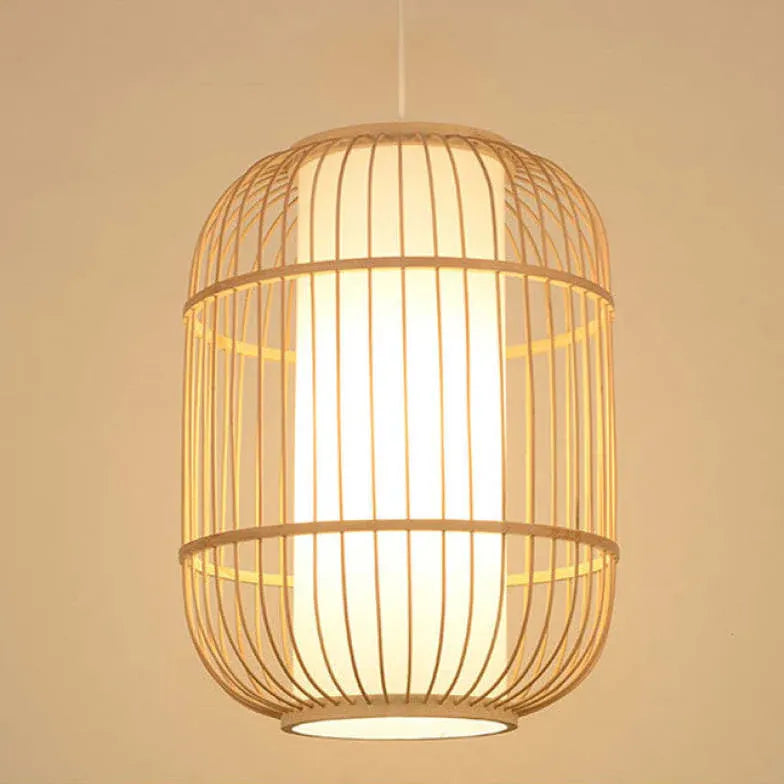 Muto Hand-woven Knitted Rattan Bamboo Vintage Hanging Pendant Light