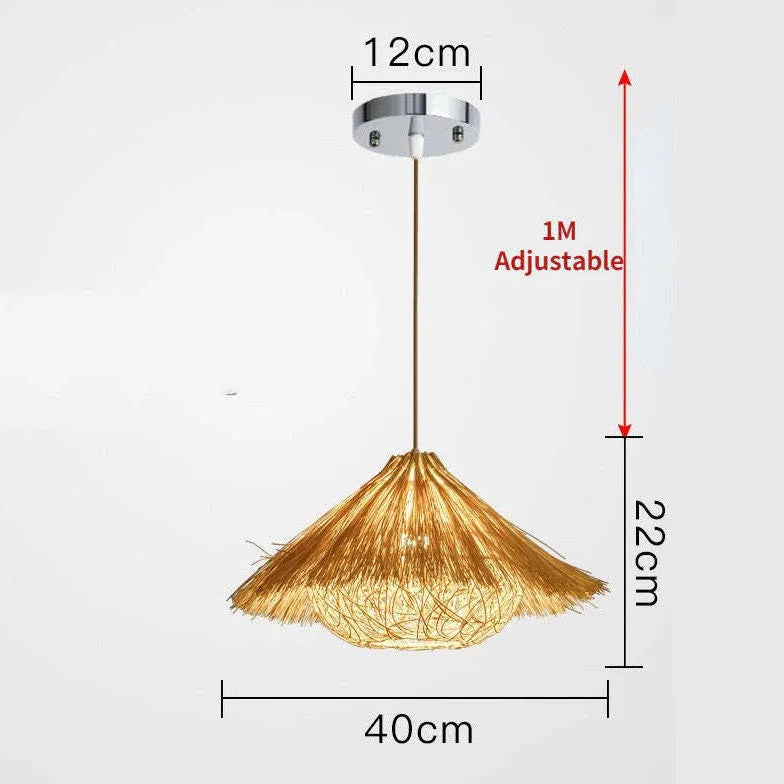 Pendelleuchte aus Rattan für stilvolle Essbereiche