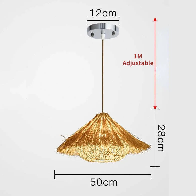 Pendelleuchte aus Rattan für stilvolle Essbereiche