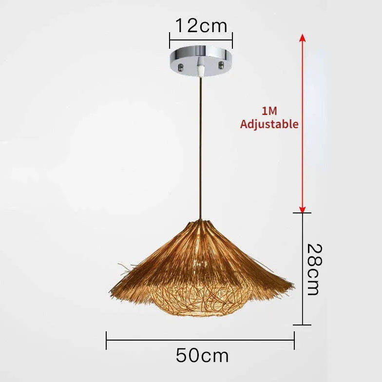 Pendelleuchte aus Rattan für stilvolle Essbereiche