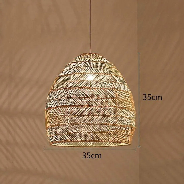 Light Single Pendant For Living Room Modern Metal & Bamboo