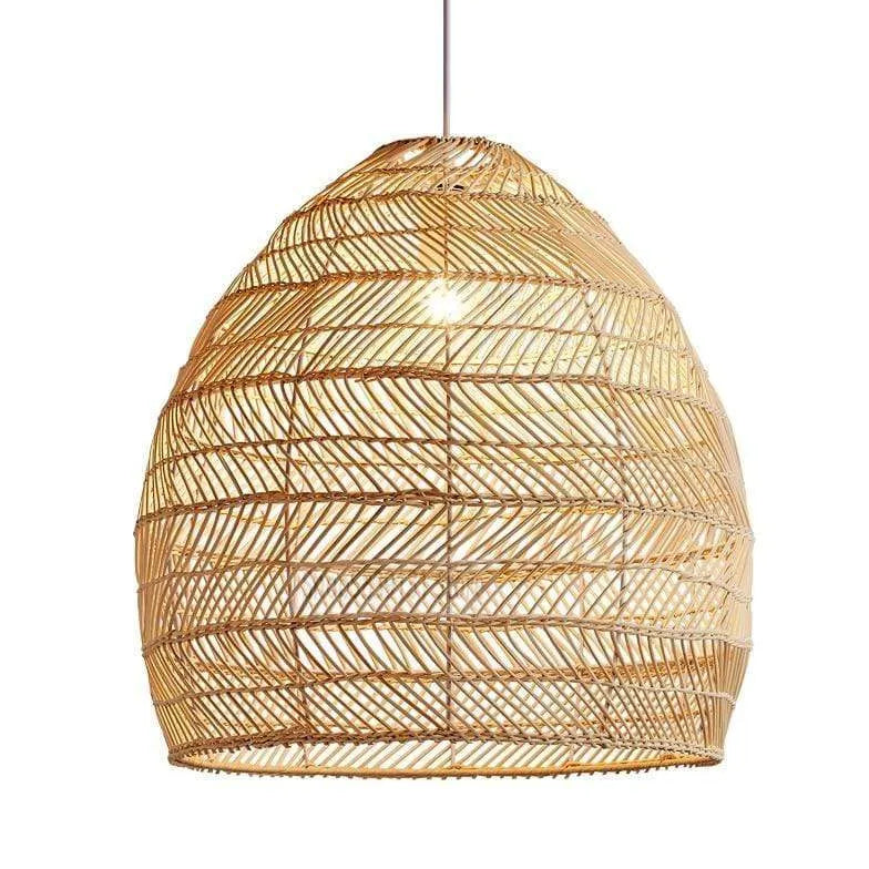 Light Single Pendant For Living Room Modern Metal & Bamboo