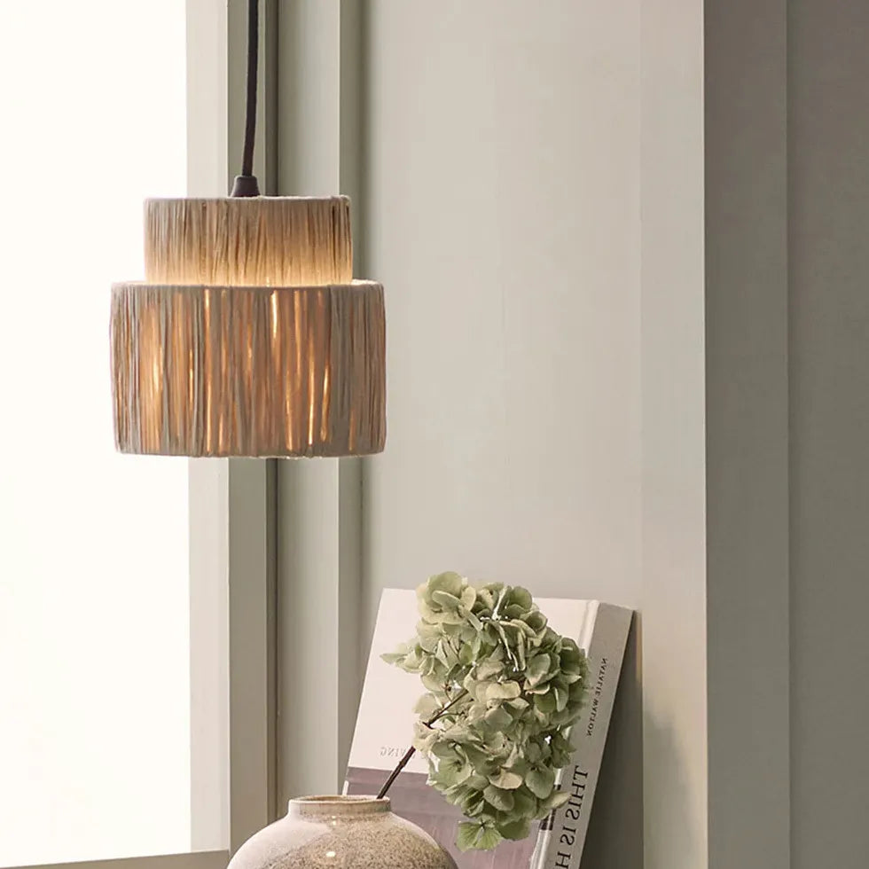 Light Single Pendant For Bedroom Muto Rattam Metal & Rattan