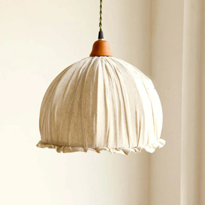 Light Single Pendant For Bedroom Hori Fabric Led