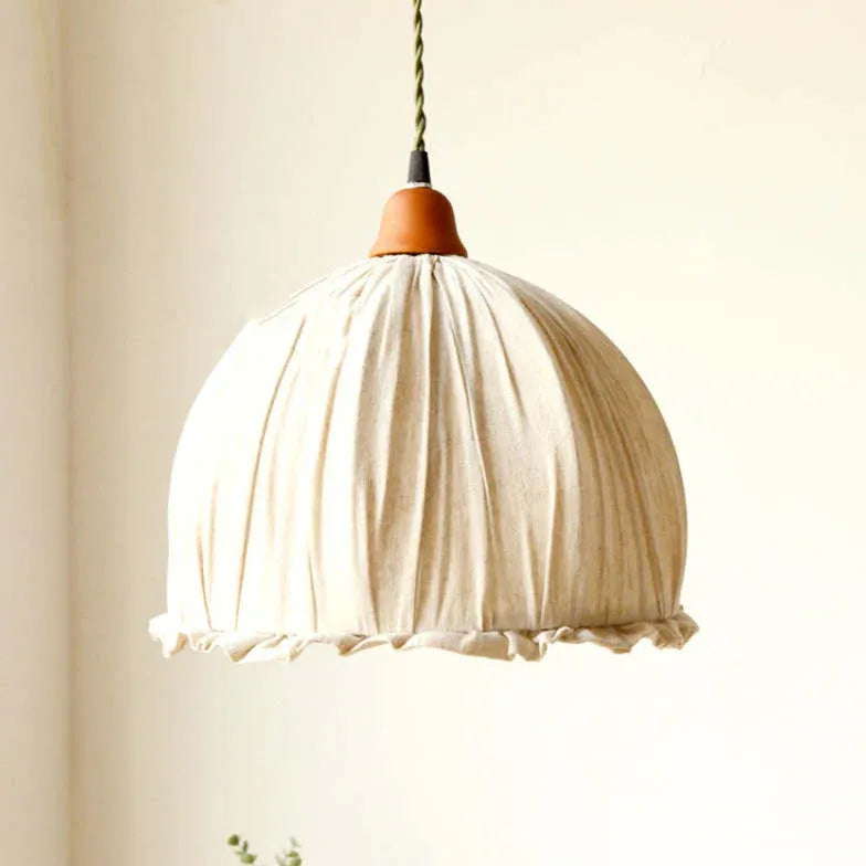 Light Single Pendant For Bedroom Hori Fabric Led