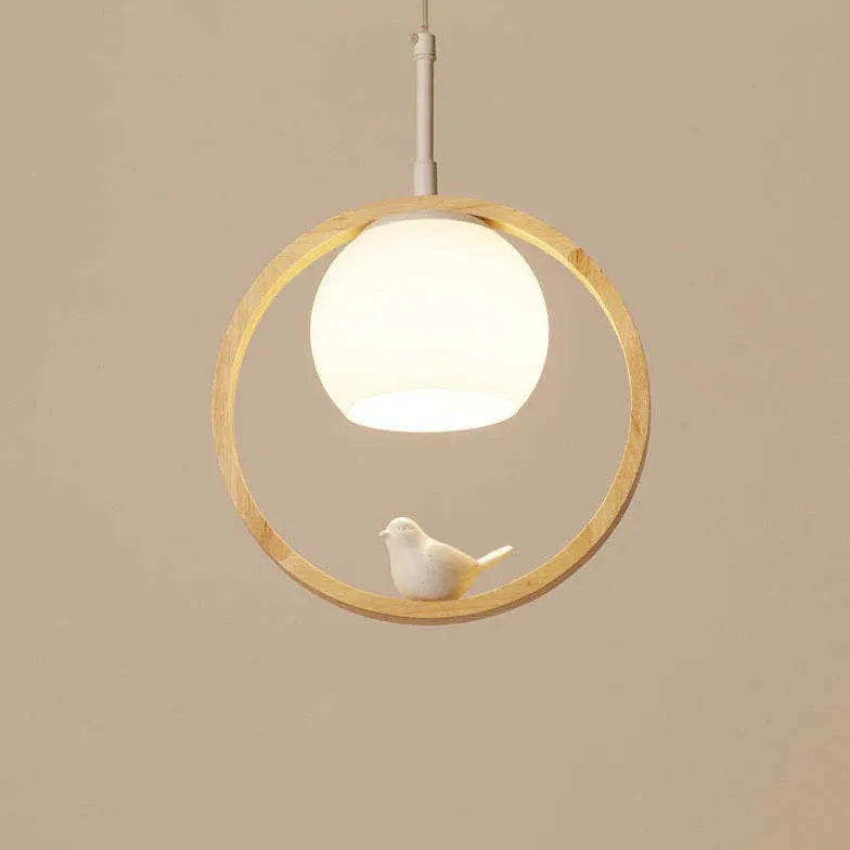 Nordic Wood Bird Aisle Pendant Light Staircase