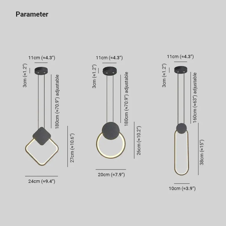 Black Light Single Pendant For Study Room Nyla Metal & Acrylic Ip20